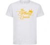 Kids T-shirt The birthday queen White фото