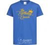 Kids T-shirt The birthday queen royal-blue фото