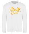 Sweatshirt The birthday queen White фото