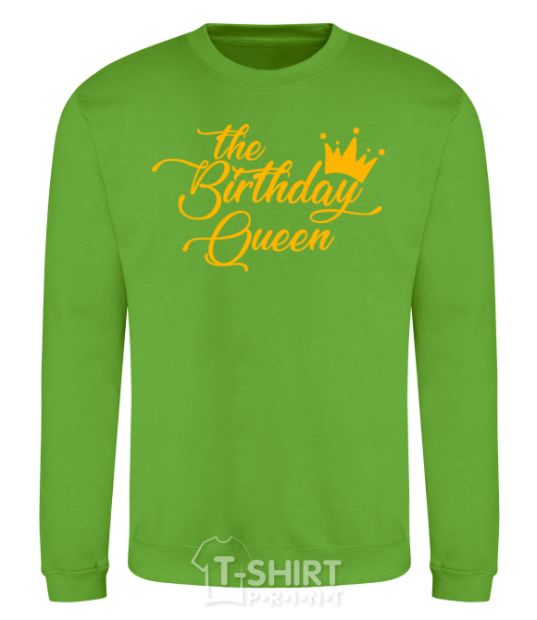 Sweatshirt The birthday queen orchid-green фото
