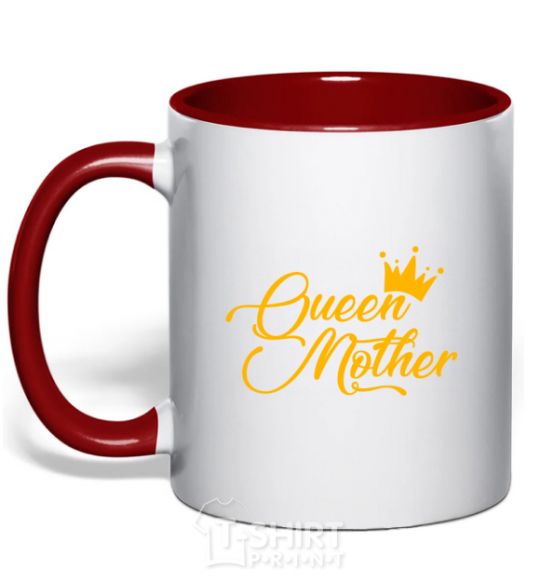 Чашка с цветной ручкой Queen mother Красный фото