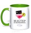 Mug with a colored handle Master and Margarita kelly-green фото