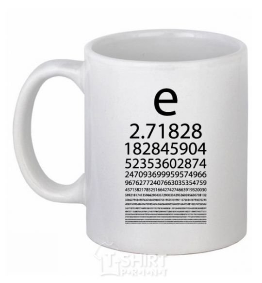 Ceramic mug E constant White фото