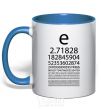 Mug with a colored handle E constant royal-blue фото