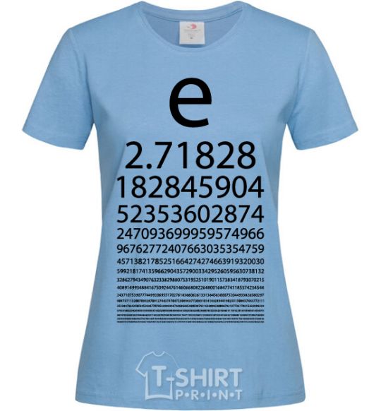 Женская футболка Е константа Голубой фото