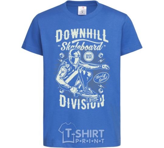 Kids T-shirt Downhill Skateboard Division royal-blue фото