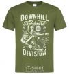 Мужская футболка Downhill Skateboard Division Оливковый фото