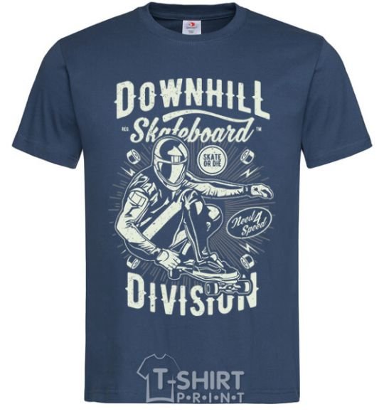 Мужская футболка Downhill Skateboard Division Темно-синий фото