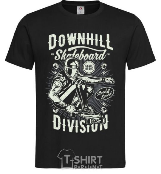Men's T-Shirt Downhill Skateboard Division black фото