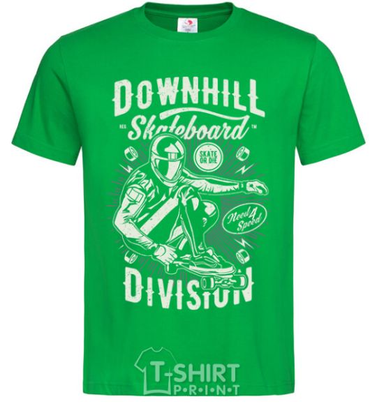 Мужская футболка Downhill Skateboard Division Зеленый фото