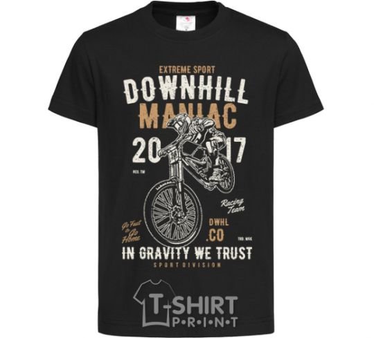 Kids T-shirt Downhill Maniac black фото