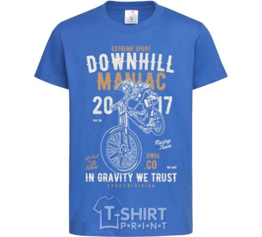 Kids T-shirt Downhill Maniac royal-blue фото