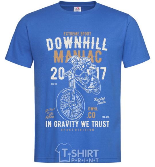 Мужская футболка Downhill Maniac Ярко-синий фото