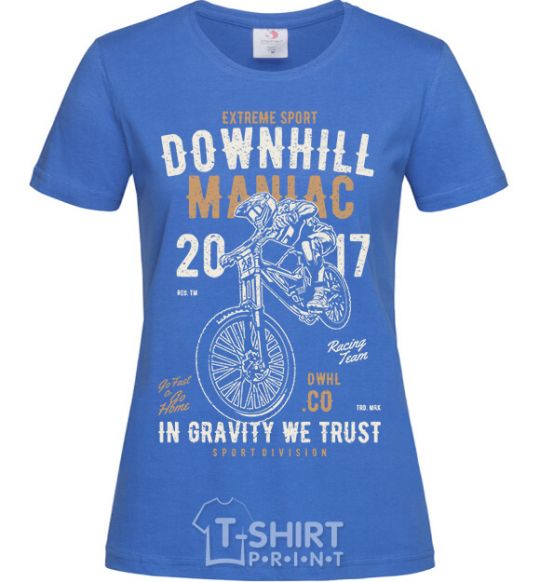 Women's T-shirt Downhill Maniac royal-blue фото