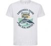 Kids T-shirt Dangerous Shark White фото