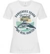 Женская футболка Dangerous Shark Белый фото