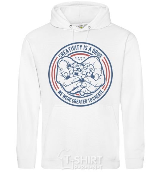 Men`s hoodie Creativity Is A Drug White фото