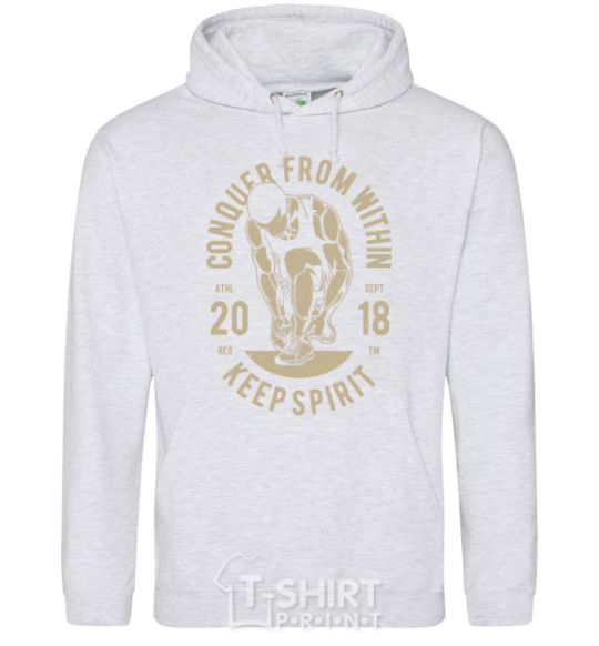 Men`s hoodie Conquer From Within sport-grey фото