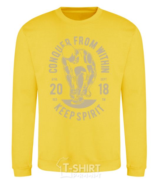 Sweatshirt Conquer From Within yellow фото