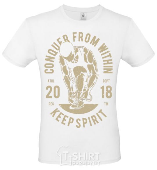 Men's T-Shirt Conquer From Within White фото