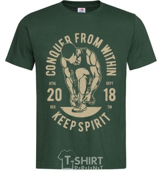 Men's T-Shirt Conquer From Within bottle-green фото