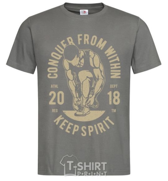 Men's T-Shirt Conquer From Within dark-grey фото