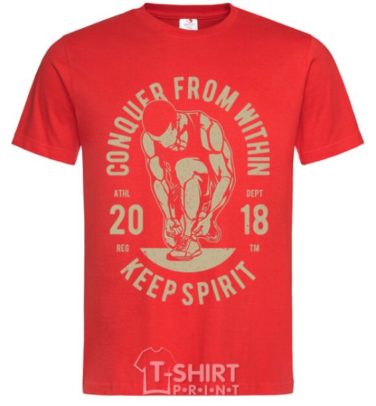 Men's T-Shirt Conquer From Within red фото