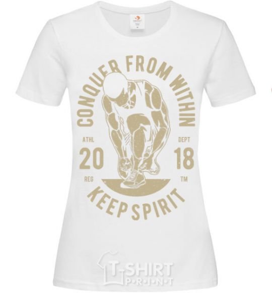 Women's T-shirt Conquer From Within White фото