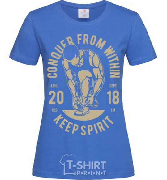 Women's T-shirt Conquer From Within royal-blue фото