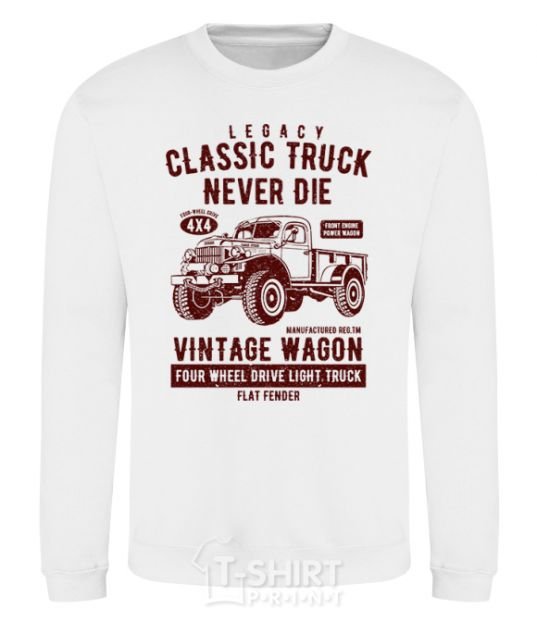 Sweatshirt Classic Truck White фото