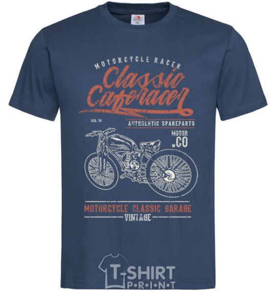 Men's T-Shirt Classic Caferacer navy-blue фото