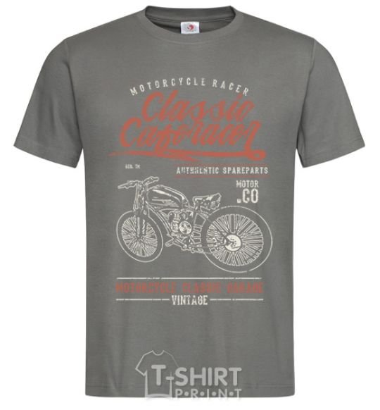 Men's T-Shirt Classic Caferacer dark-grey фото