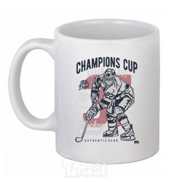 Ceramic mug Champions Cup Hockey White фото