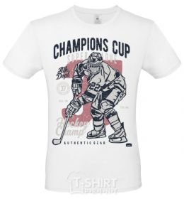 Men's T-Shirt Champions Cup Hockey White фото