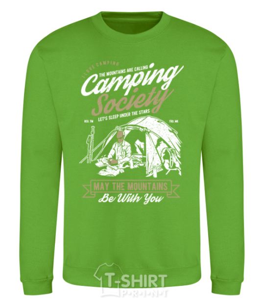 Sweatshirt Camping Society orchid-green фото