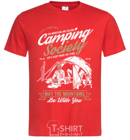 Men's T-Shirt Camping Society red фото