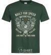 Men's T-Shirt Built For Speed Motorcycle bottle-green фото