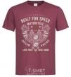 Men's T-Shirt Built For Speed Motorcycle burgundy фото