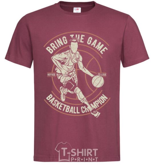 Men's T-Shirt Bring The Game burgundy фото