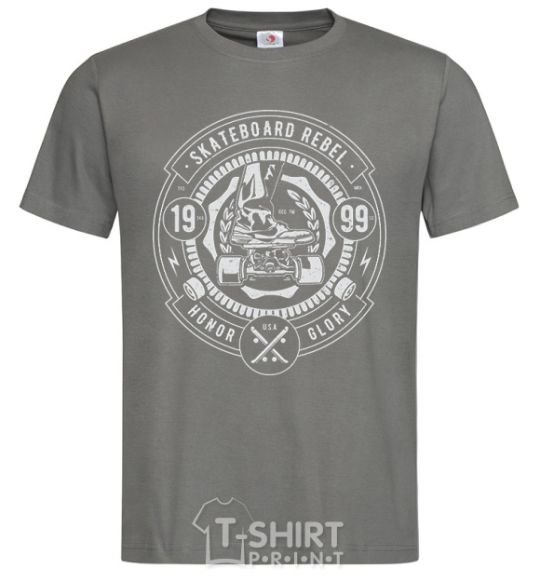 Men's T-Shirt Skateboard Rebel dark-grey фото