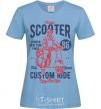 Women's T-shirt Vintage Scooter sky-blue фото