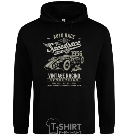 Men`s hoodie Vintage Speedrace black фото