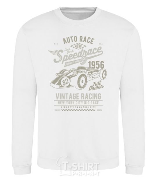 Sweatshirt Vintage Speedrace White фото