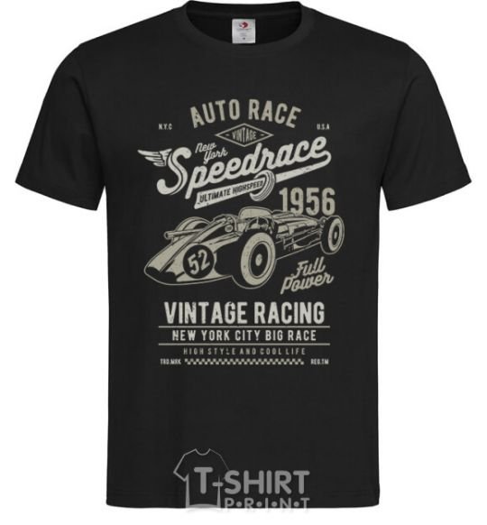 Мужская футболка Vintage Speedrace Черный фото