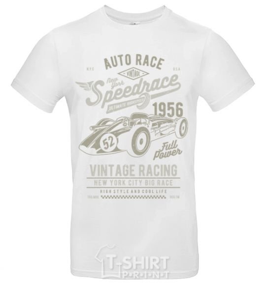 Мужская футболка Vintage Speedrace Белый фото