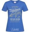 Женская футболка Vintage Speedrace Ярко-синий фото