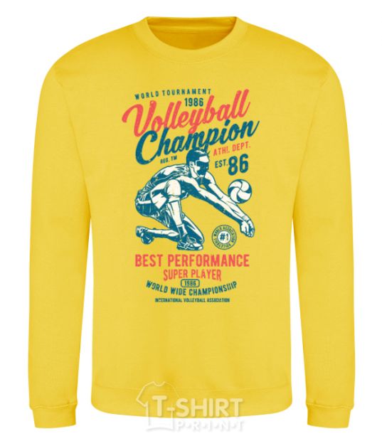 Sweatshirt Volleyball Champion yellow фото
