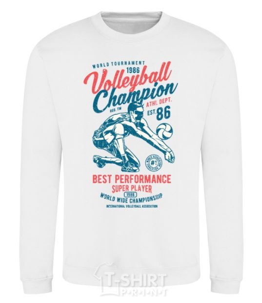 Sweatshirt Volleyball Champion White фото