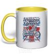 Mug with a colored handle Westcoast Choppers yellow фото