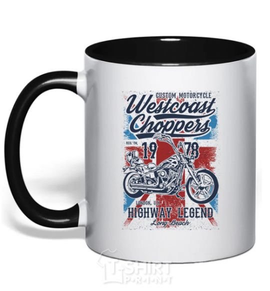 Mug with a colored handle Westcoast Choppers black фото